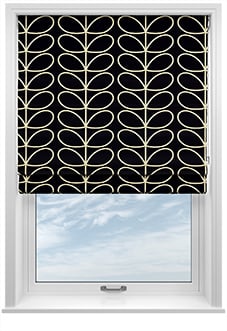 Orla Kiely Jumbo Linear Stem, Liquorice - Twist&Fit Roman Blind